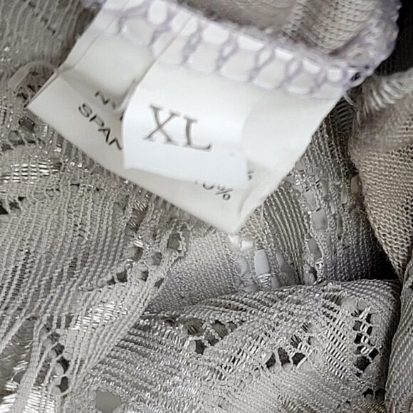Grey Lace Tank Top Lace Camisole Wide Straps Lace Top  Size M Size XL - Picture 7 of 12